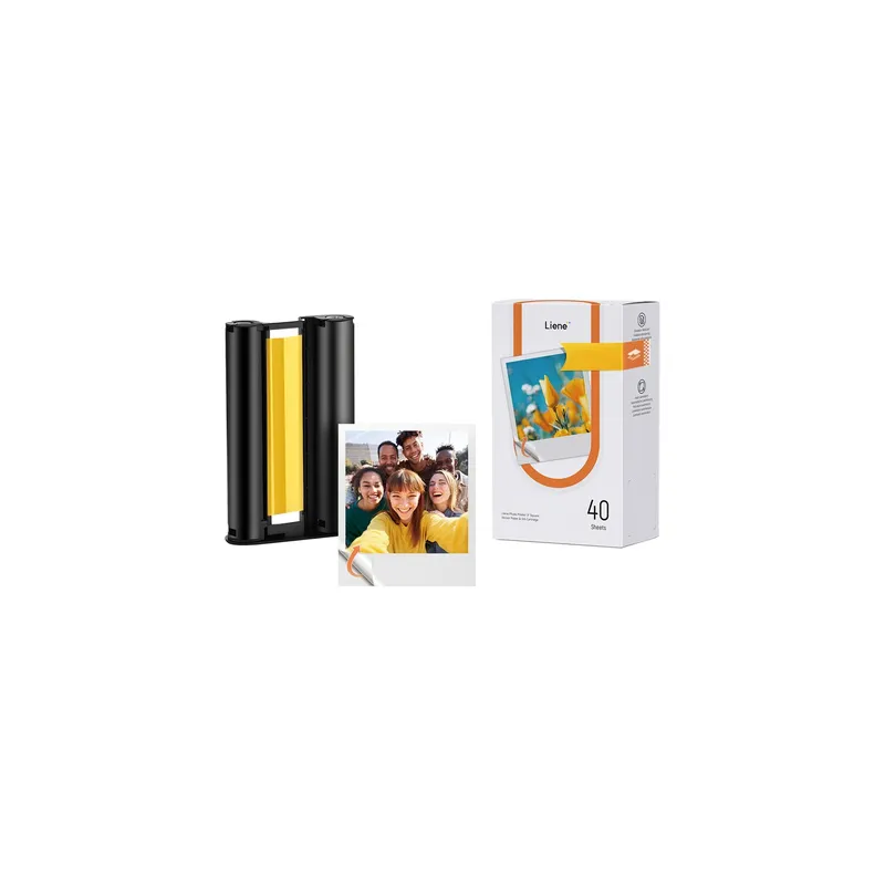 Liene Amber 3x3" Self-Adhesive Photo Paper, 40 Sheets + 1 Refill